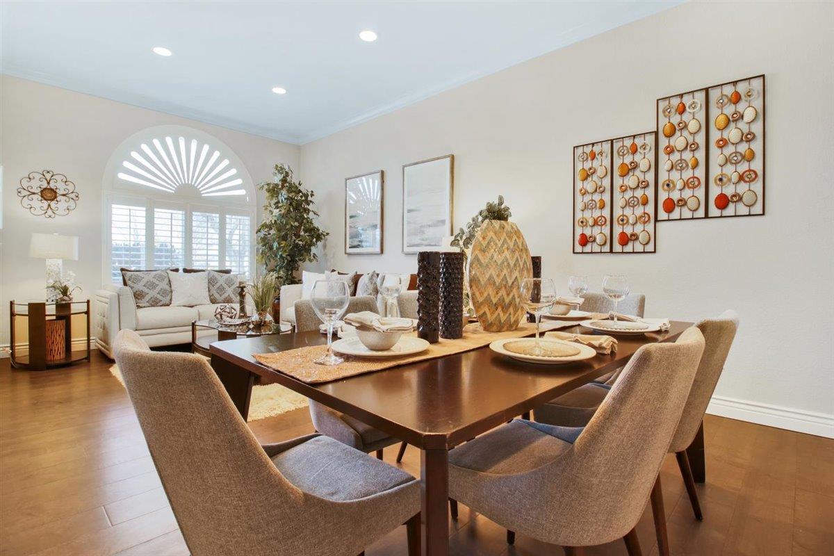 10846 Willowbrook Way Cupertino, CA 95014 - Photo 6 of 48 a view of a dining room with furniture and a livingroom