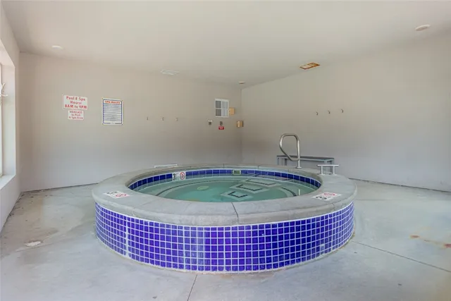 a view of wooden furniture in a room