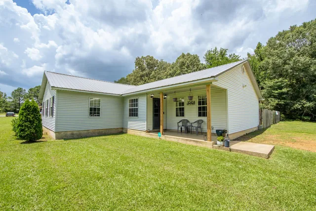 a bathroom with a yard