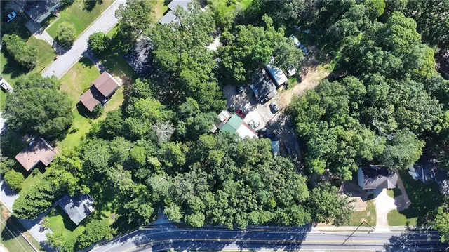 an aerial view of multiple house