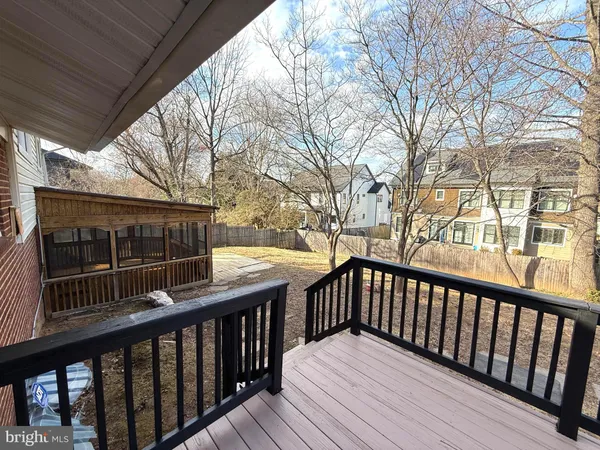 a view of wooden deck