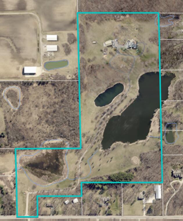 20615 31st Street Paris, WI 53104 - Photo 38 of 44 Areal View w/ Lot Lines