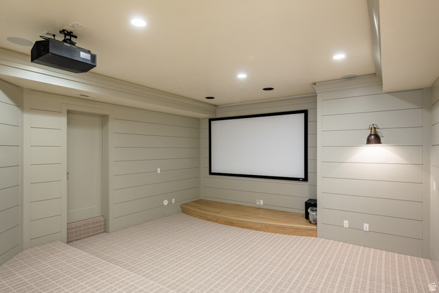 630 East Center Street Alpine, UT 84004 - Photo 63 of 115 Dedicated media room featuring a mounted projector and large projection screen