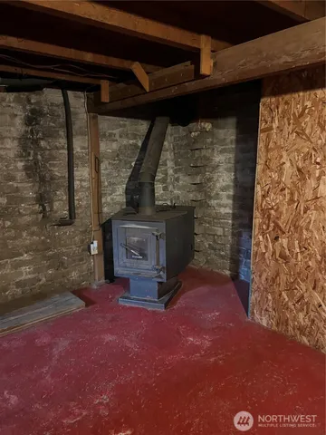 a living room with a fireplace