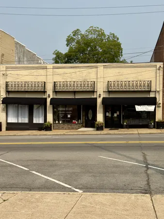 a view of a building entrance