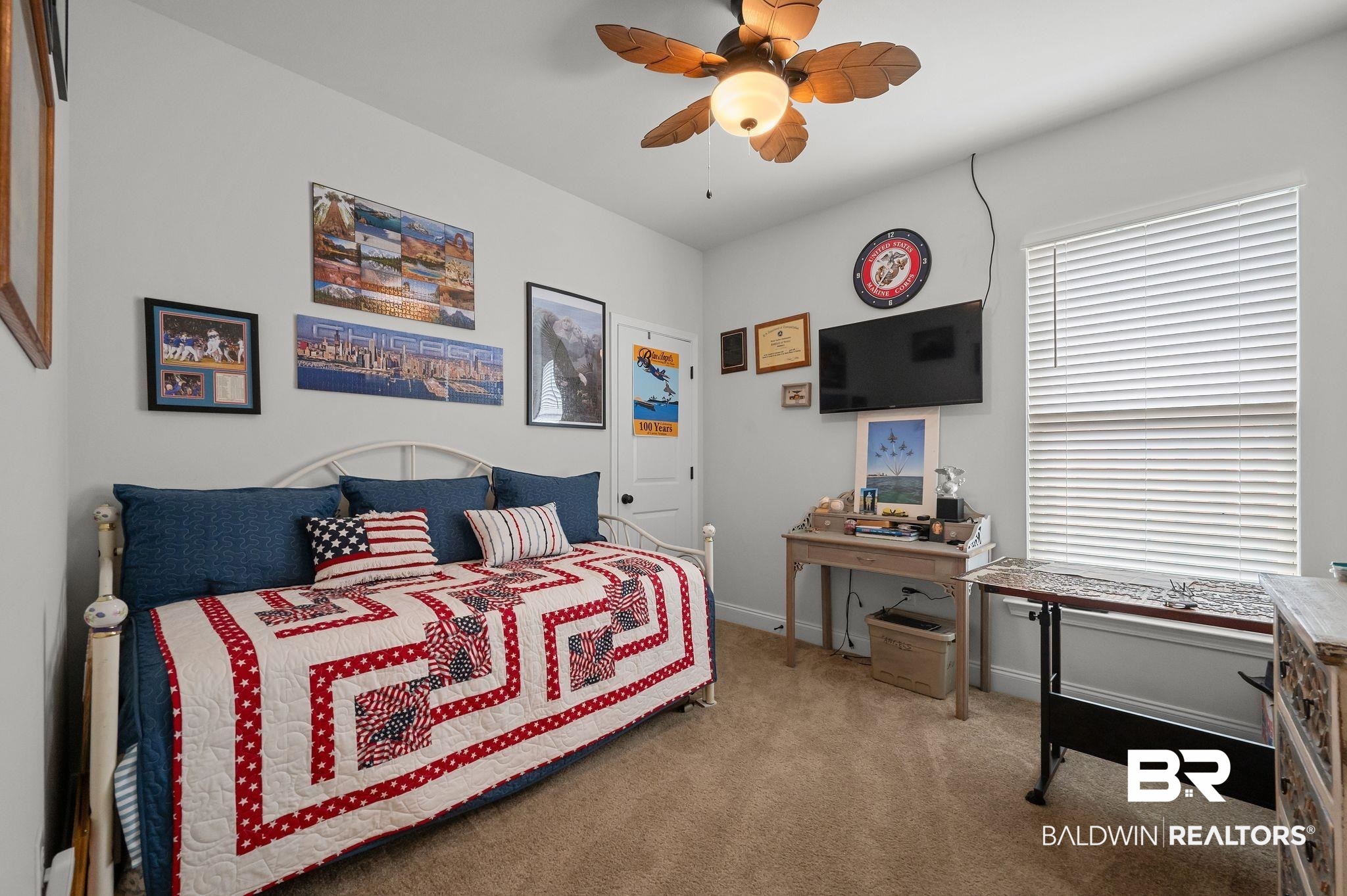 1165 Stella Road Foley, AL 36535 - Photo 25 of 42 Bedroom featuring carpet flooring, baseboards, and a ceiling fan