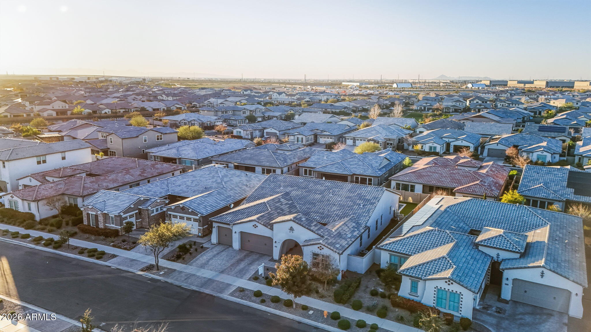 9932 East Rotation Drive Mesa, AZ 85212 - Photo 61 of 62 an aerial view of residential houses with outdoor space
