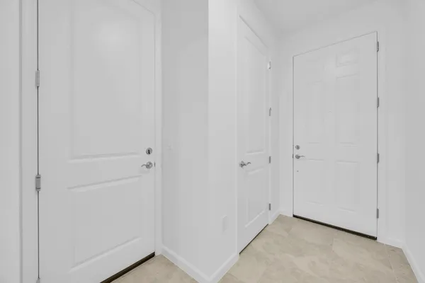 a view of kitchen with wooden floor