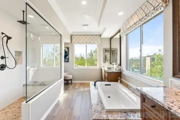 an outdoor space with patio lots of furniture