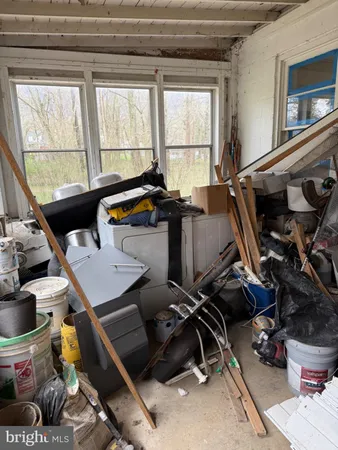 a room with gym equipment
