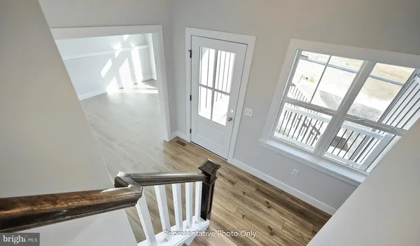 a view of an entryway with a window