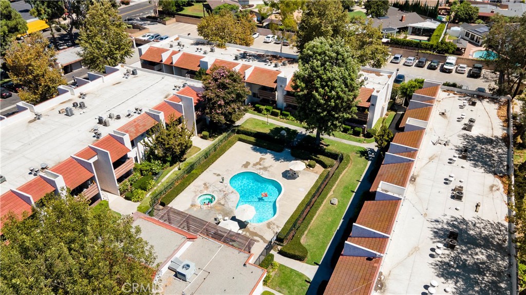 17522 Vandenberg Lane, Unit 3 Tustin, CA 92780 - Photo 10 of 27 an aerial view of multi story residential apartment building with outdoor space