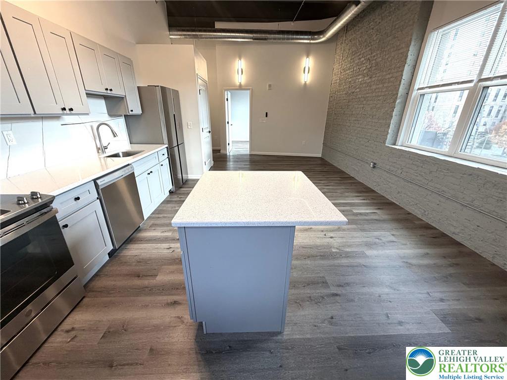 810 Monocacy Street, Unit 303 Bethlehem, PA 18018 - Photo 5 of 24 a kitchen with refrigerator and window