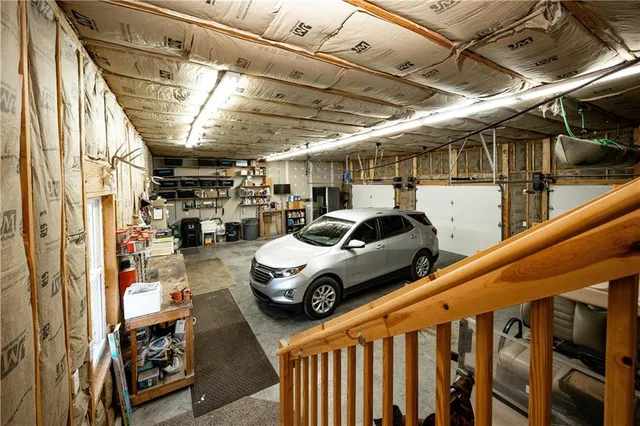 a car parked in parking garage