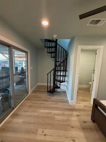 a view of front door with hallway