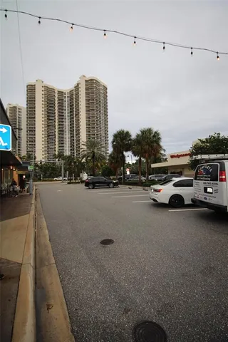 a view of car parked in city