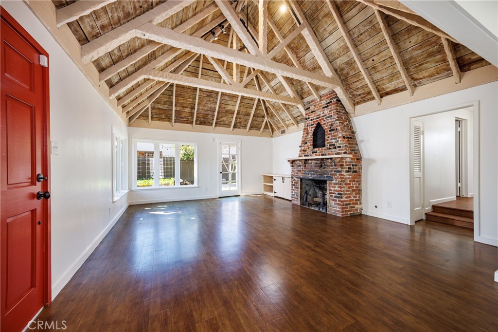 351 Hazel Drive Corona del Mar, CA 92625 - Photo 3 of 58 wooden floor in an empty room with a fireplace