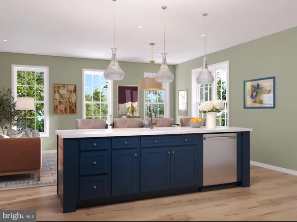 a spacious bathroom with a granite countertop sink mirror and window