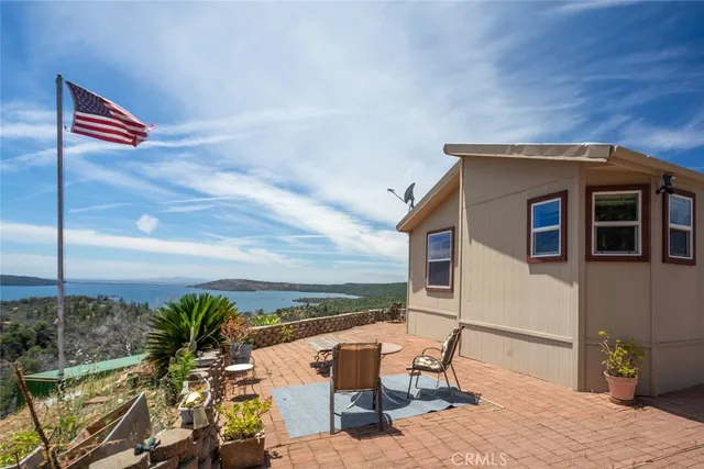 a view of a terrace with furniture