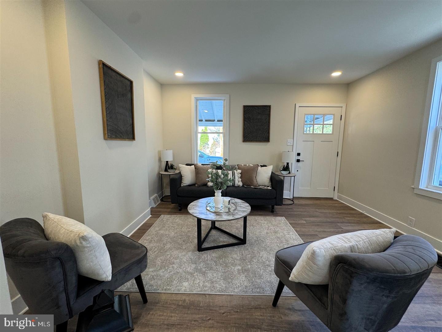 66 East 3rd Street Moorestown, NJ 08057 - Photo 13 of 33 a living room with furniture and wooden floor