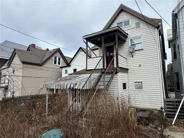 a front view of a house