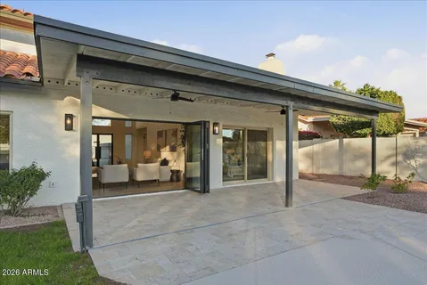 a view of a house with a outdoor space