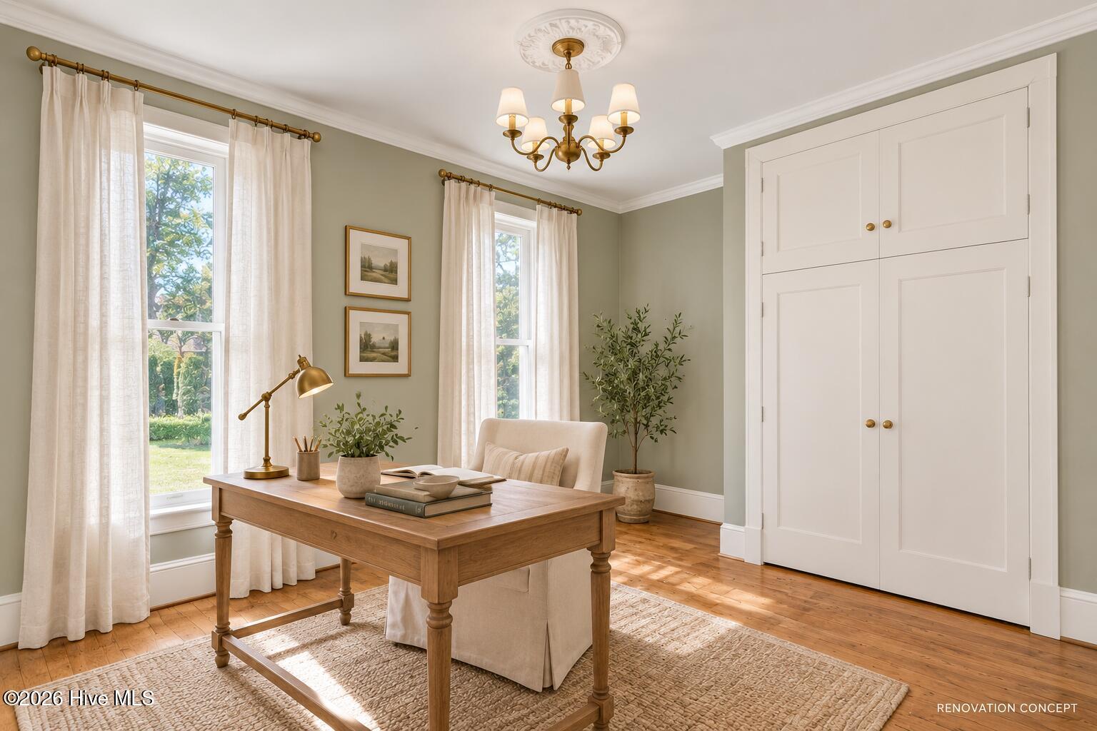 436 Dr Robinson Road Council, NC 28434 - Photo 20 of 54 Virtual Staging AI, Middle Bedroom as an office