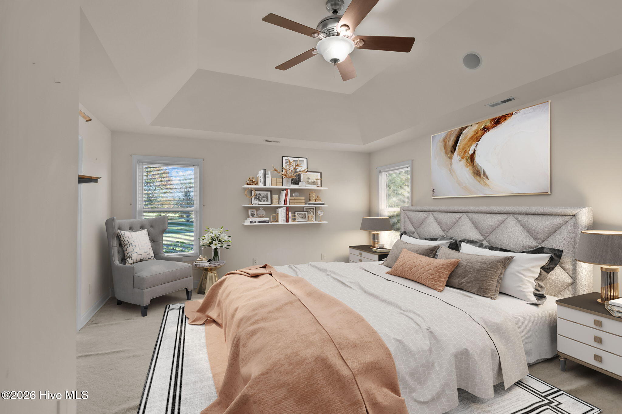 155 Teach's Cove Road Bath, NC 27808 - Photo 14 of 47 Master Bedroom View 1 (Digitally Staged)