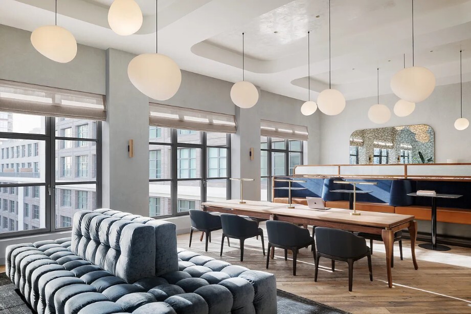 180 Front Street, Unit 9K Brooklyn, NY 11201 - Photo 13 of 15 a room with furniture a window and chairs