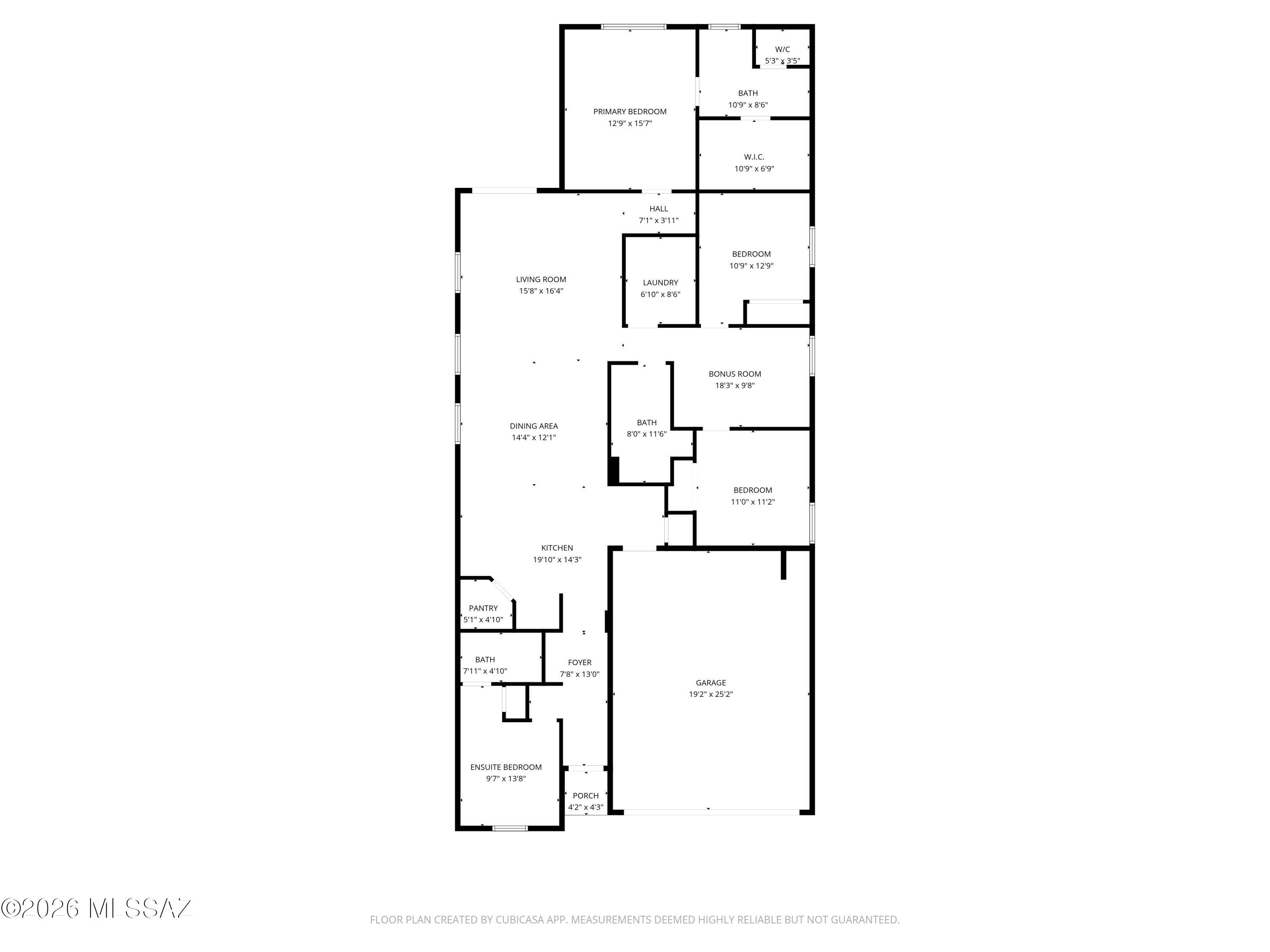 14031 East Golden Oaks Road Vail, AZ 85641 - Photo 40 of 40 Floor plan with dimensions