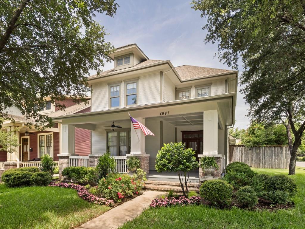 4947 Reiger Avenue Dallas, TX 75214 - Photo 1 of 35 Prairie style home on corner lot with mature landscaping and inviting front porch
