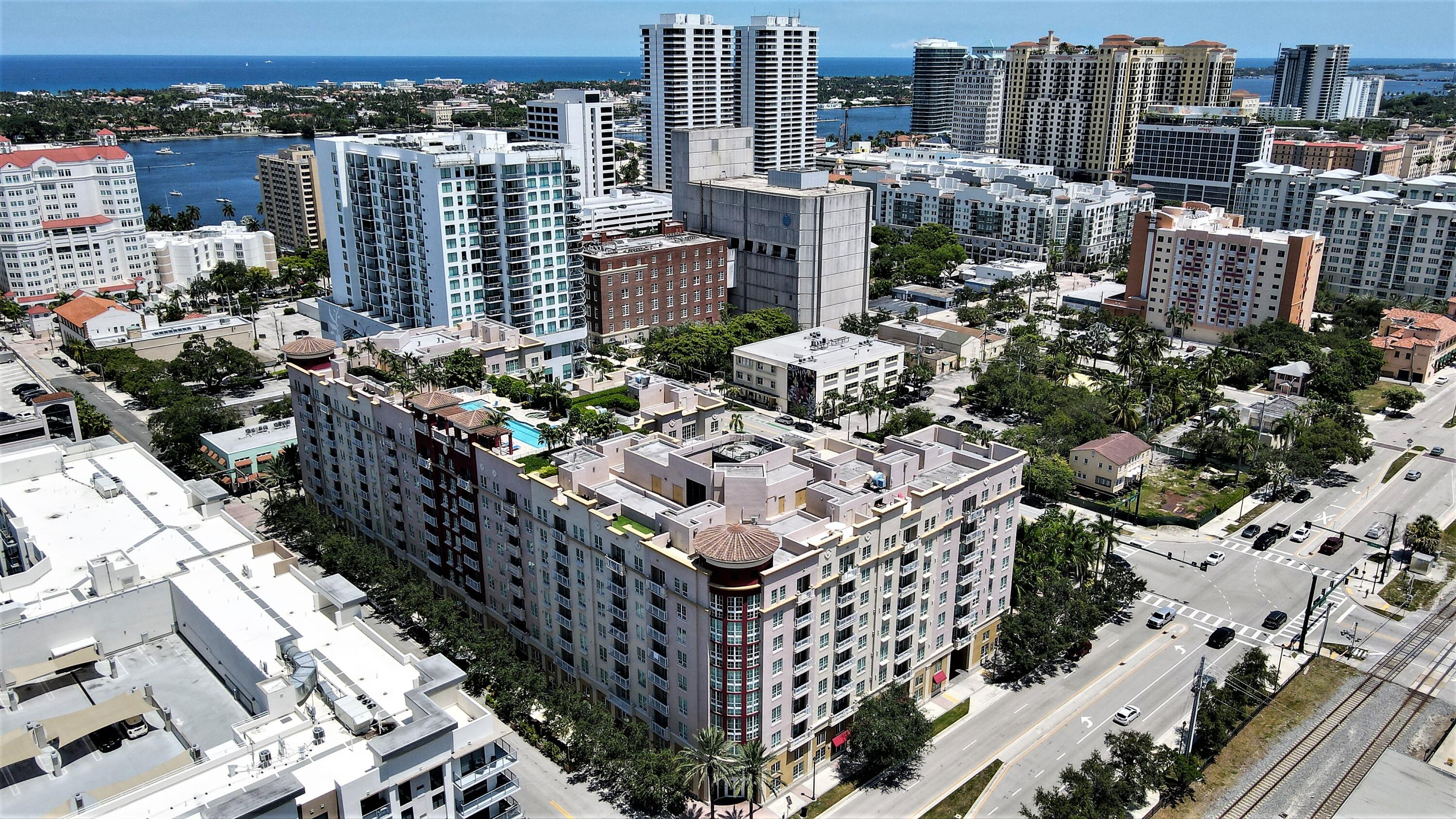 410 Evernia Street, Unit 519 West Palm Beach, FL 33401 - Photo 3 of 27 a city view with tall buildings