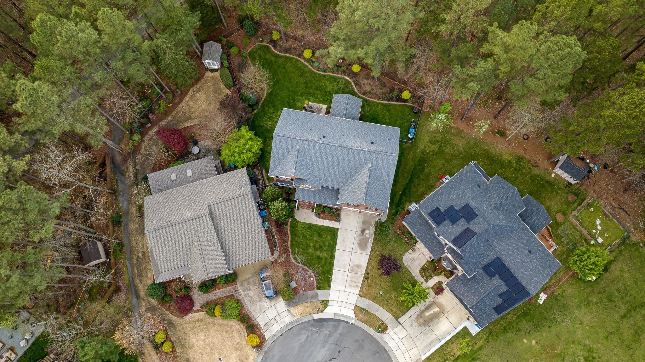 1621 Timber Wolf Drive Durham, NC 27713 - Photo 5 of 48 an aerial view of residential house with outdoor space and parking