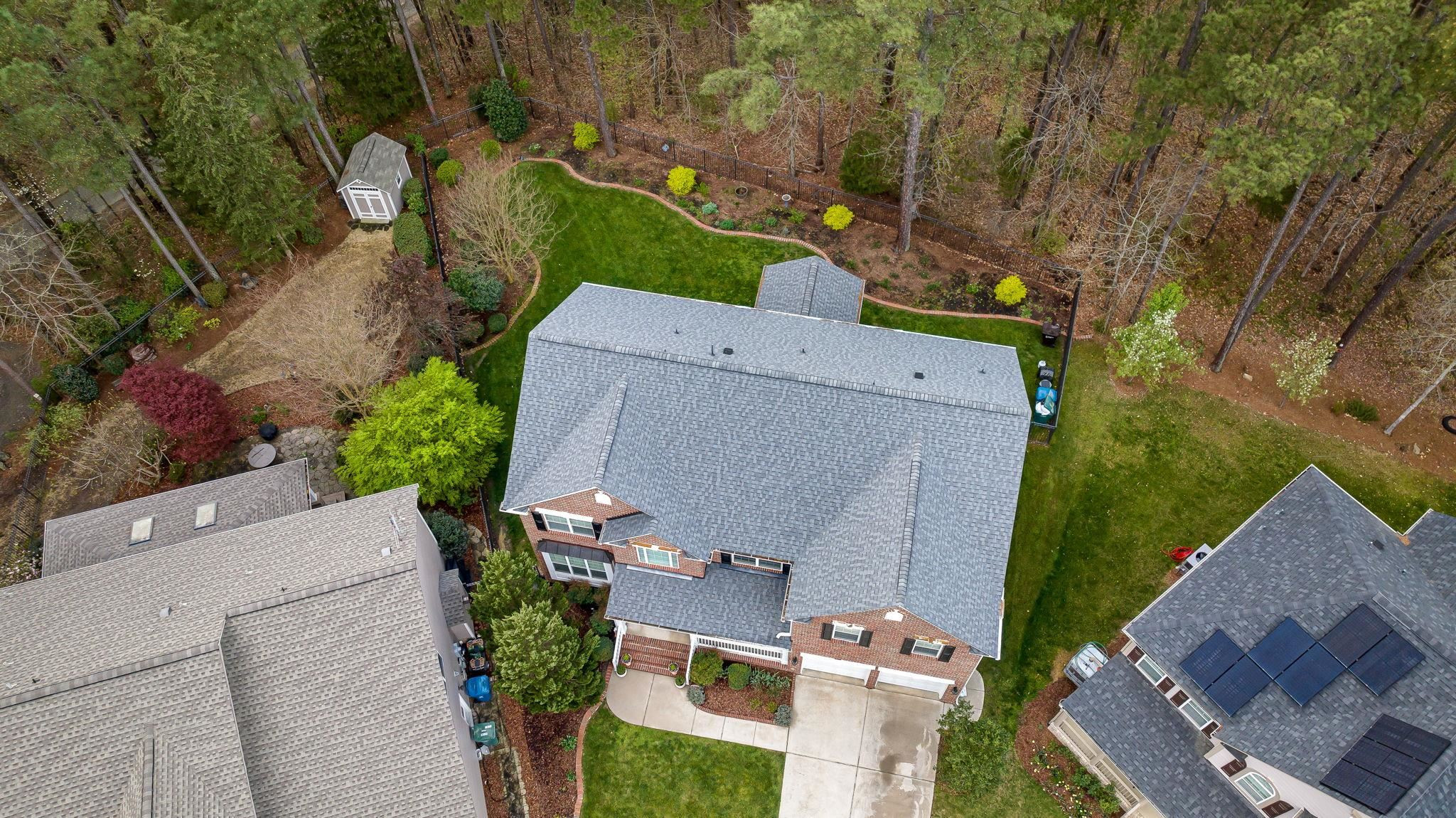 1621 Timber Wolf Drive Durham, NC 27713 - Photo 8 of 48 an aerial view of a house with outdoor space and street view