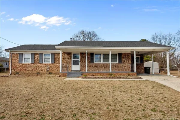 front view of a house with a porch
