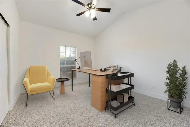 a view of workspace with furniture