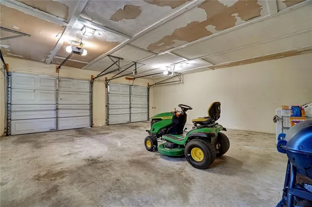 a view of a garage with equipment