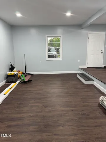 a room with gym equipment