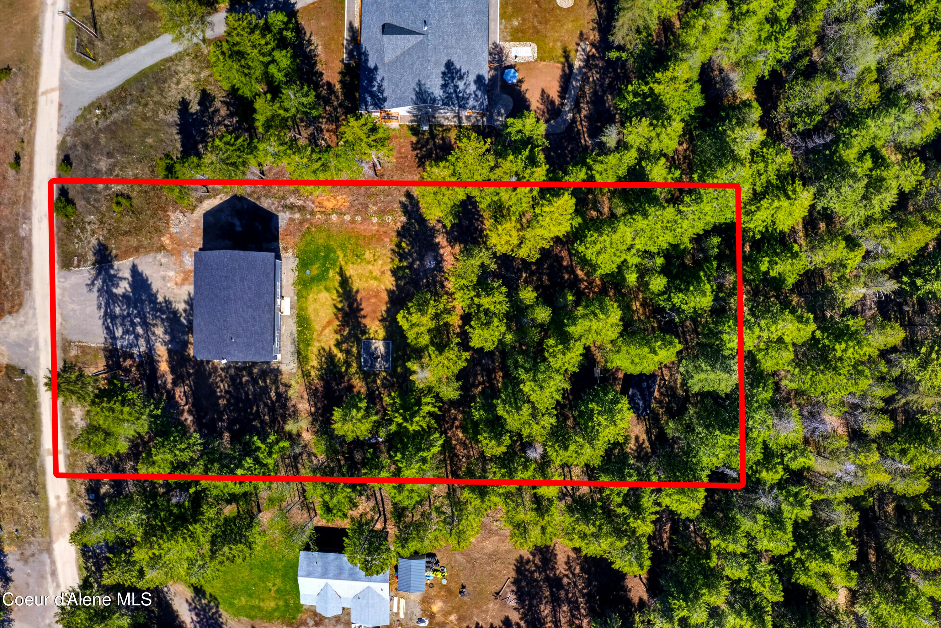 334 Hardy Loop Bonners Ferry, ID 83805 - Photo 28 of 33 027_Aerial_Overhead_Lot_Lines
