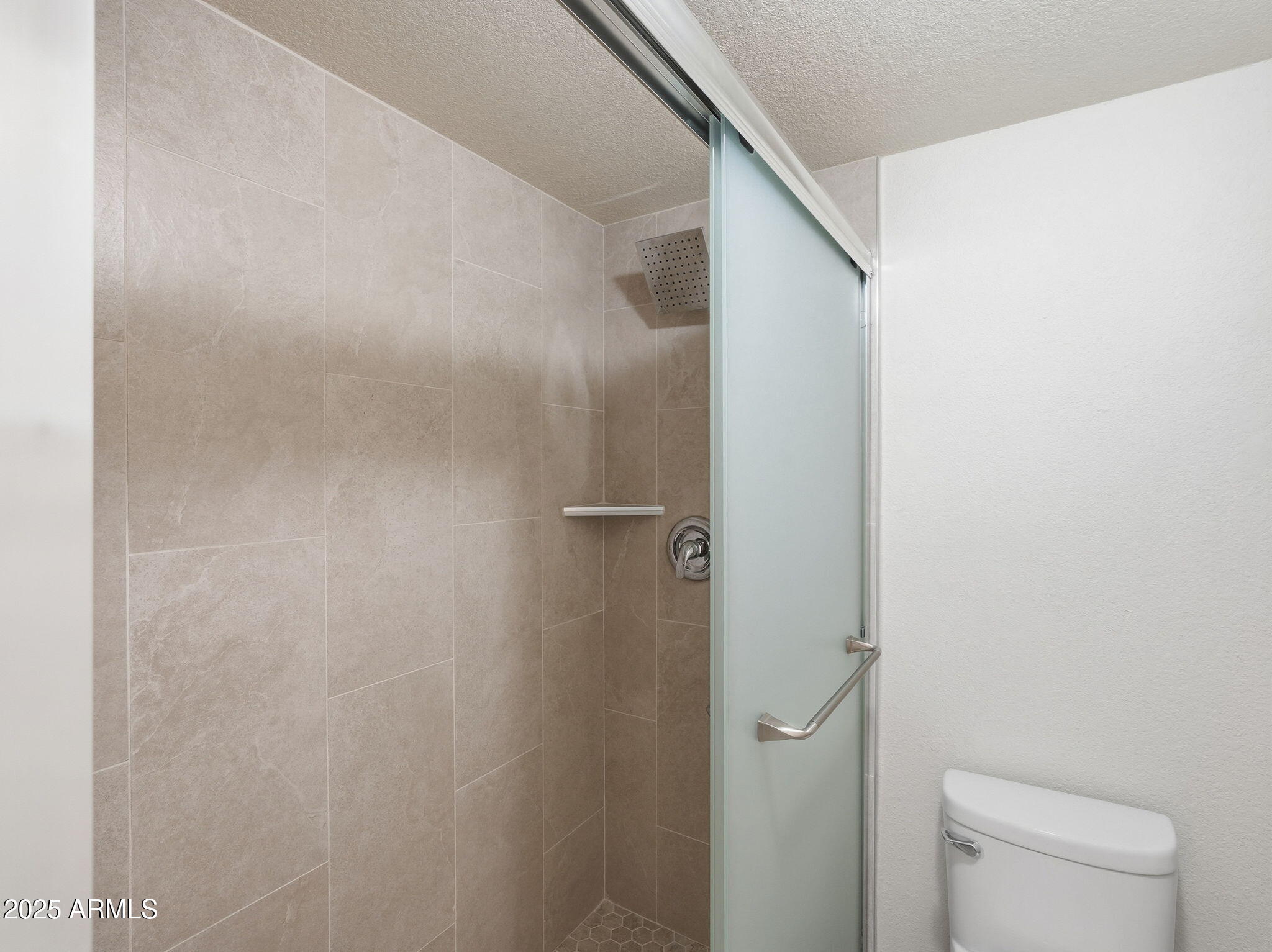 510 North Alma School Road, Unit 223 Mesa, AZ 85201 - Photo 17 of 25 a bathroom with a shower and a toilet