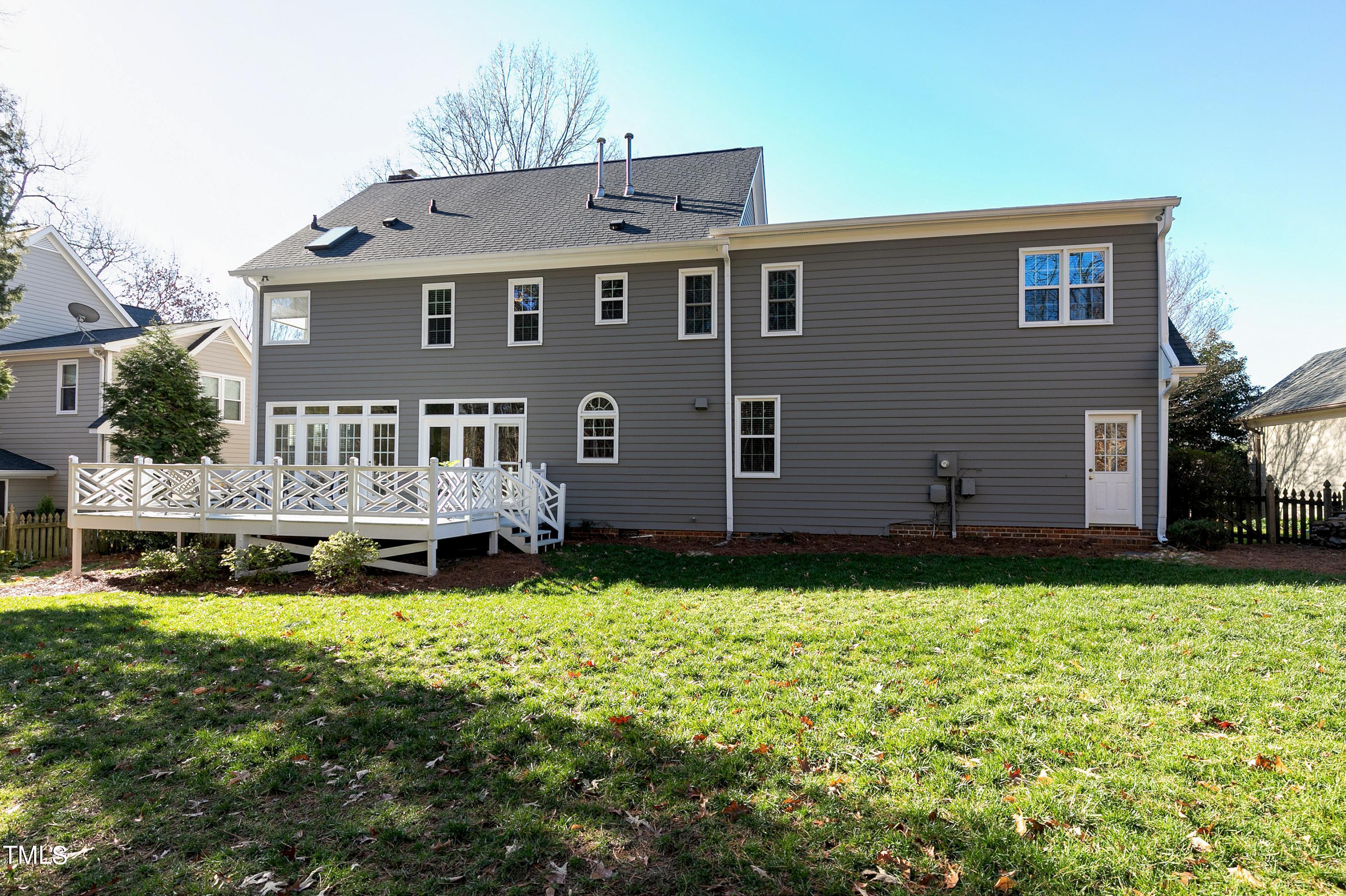 8928 Windjammer Drive Raleigh, NC 27615 - Photo 35 of 44 Exterior back view of home- freshly painted in 2020