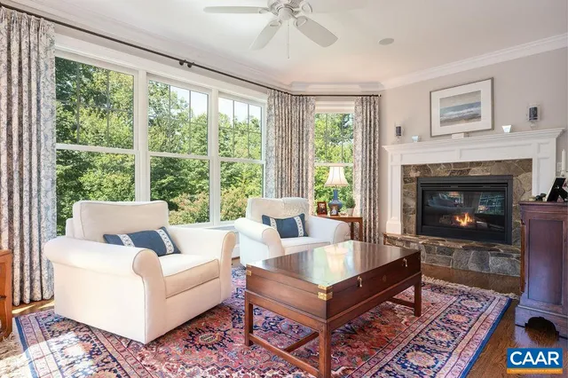 a view of a balcony with furniture