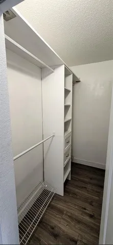 a close view of closet