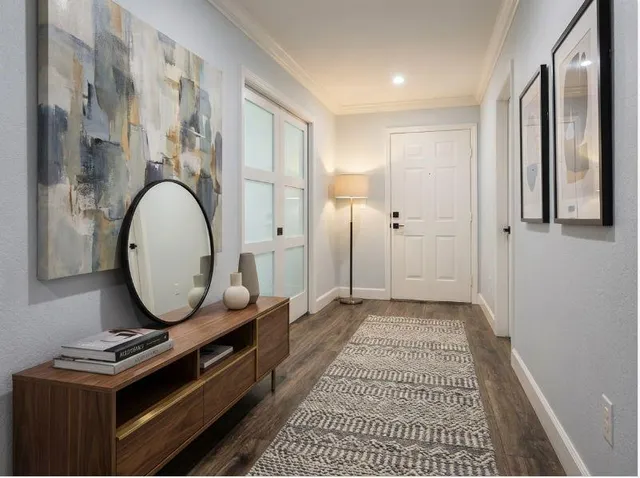 wooden floor in an empty room with wooden floor