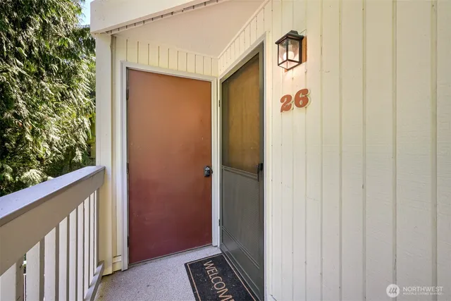 a view of front door