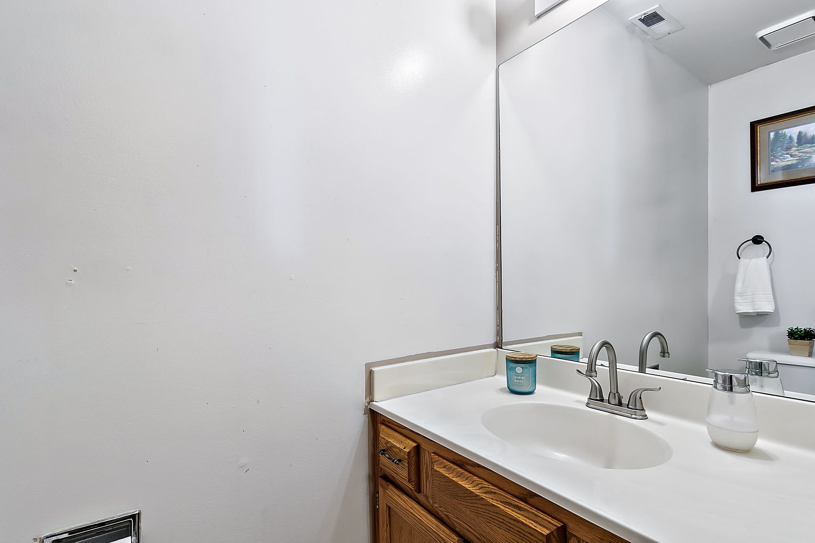116 Hampton Avenue Westmont, IL 60559 - Photo 13 of 19 a bathroom with a sink and a mirror