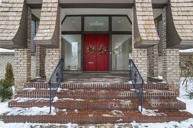 a front view of a house