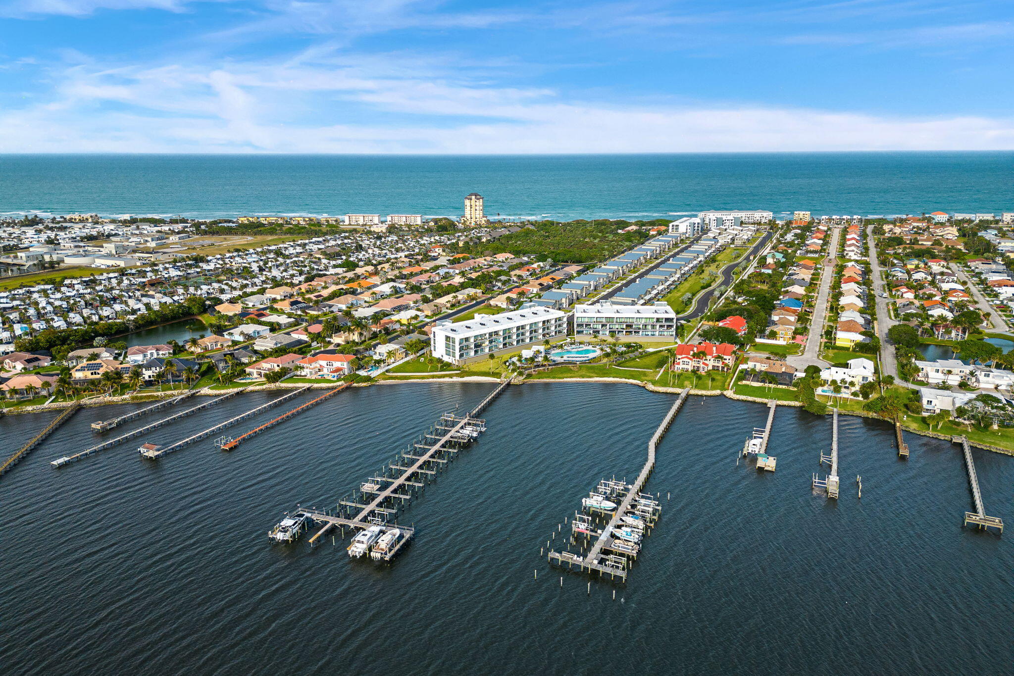 225 Strand Drive, Unit 404 Melbourne Beach, FL 32951 - Photo 24 of 30 an aerial view of houses with city view