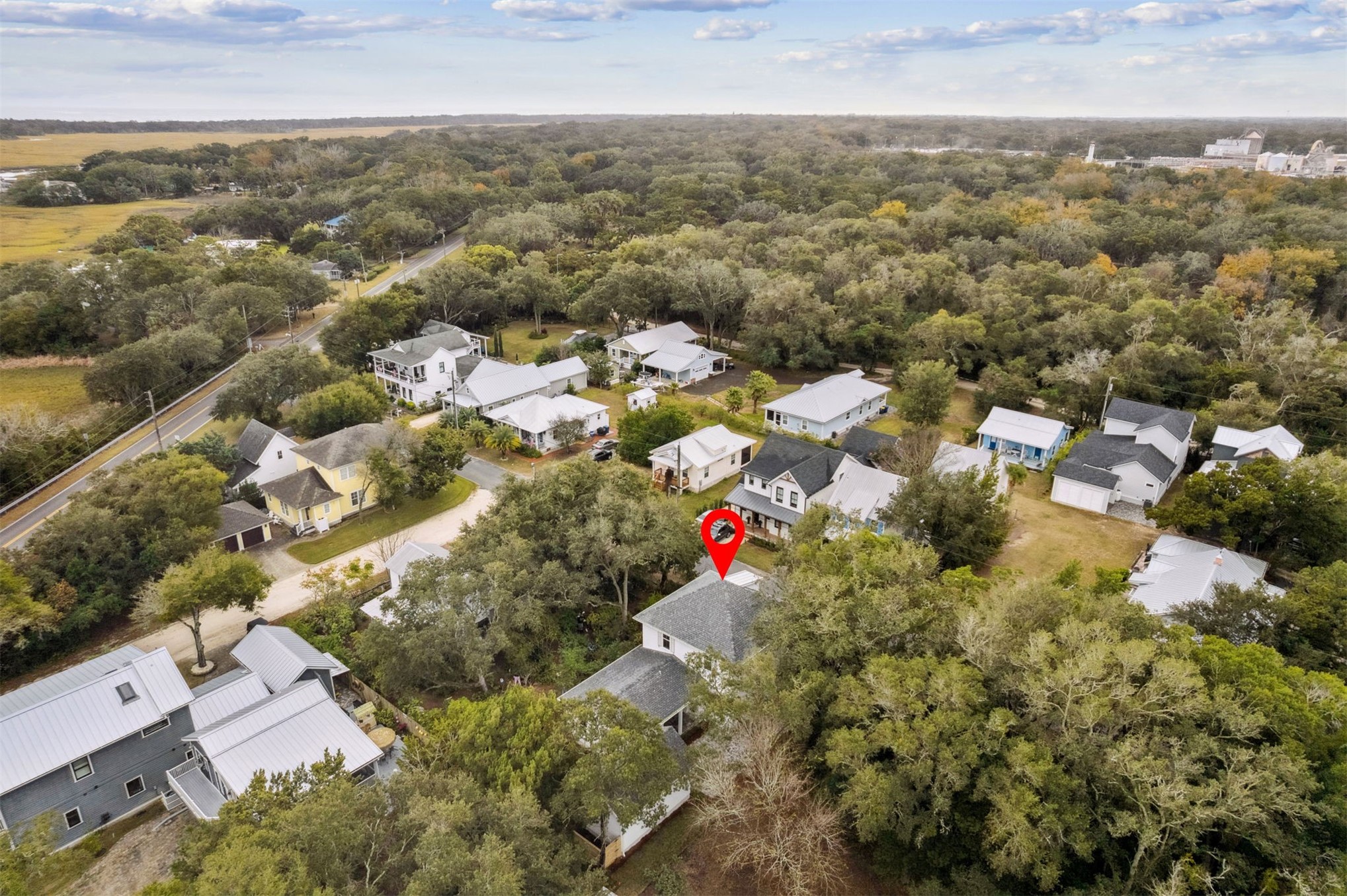 1111 White Street Fernandina Beach, FL 32034 - Photo 62 of 82 an aerial view of residential houses with city and outdoor space