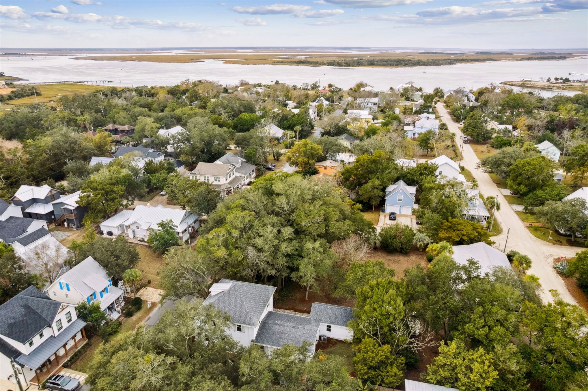 1111 White Street Fernandina Beach, FL 32034 - Photo 71 of 82 an aerial view of a house with a garden